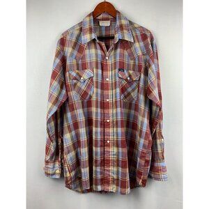 Vintage Key Mens Plaid Western Shirt Size 2XL